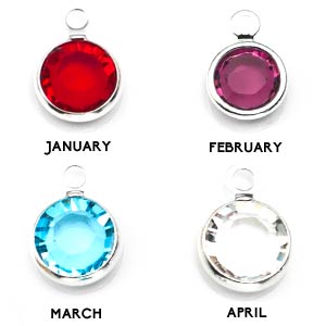 Baby Footprint Personalized Birthstone Necklaces inset 1