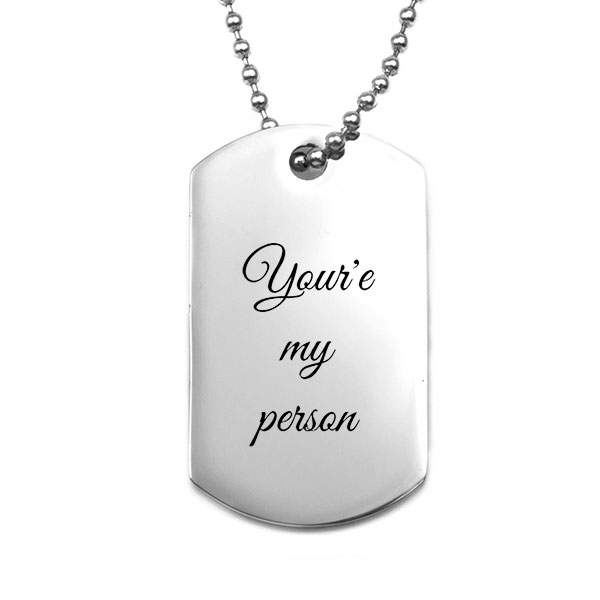 Personalized Polished Steel Dog Tag