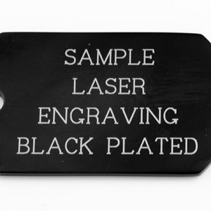 Example of black plated laser engraving