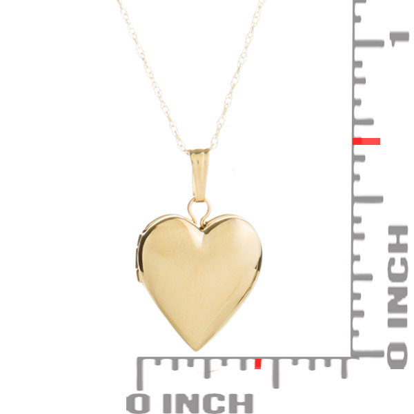 Girls 14K Gold Small Heart Engraved Locket