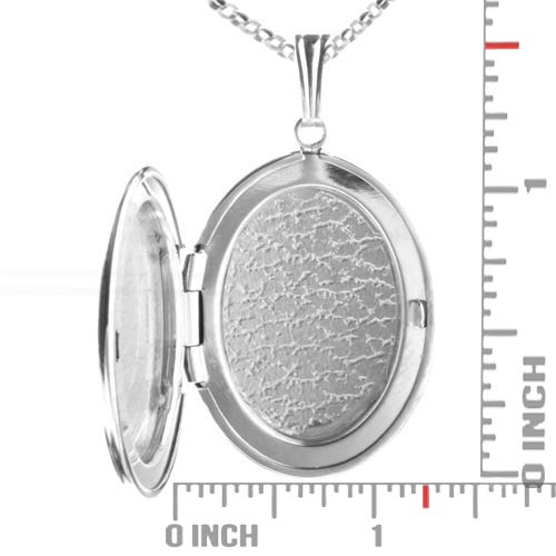 Chloe Sterling Silver Engraved Locket Necklace inset 1