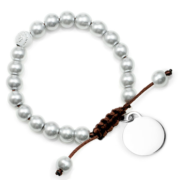 Dana Silver Adjustable Macrame Personalized Bracelet inset 1