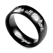 Black Elegance Personalized Ring