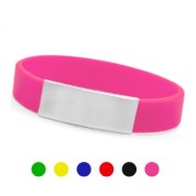 Engraved Silicone ID Bracelets in Various Colors