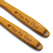 Kiss the Chef Wooden Kitchen Utensils