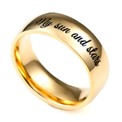 Personalized Gold Band Engraved Ring