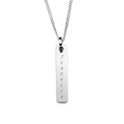 Personalized Silver Skinny Bar Necklace for Her