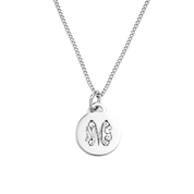 Petite Silver Pendant Engraved Necklaces for Her