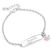 Personalized Princess ID Bracelet with Crown
