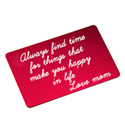 Red Handwriting Gifts Wallet Card