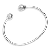 Sterling Silver 2mm Bracelet for Beads and Charms 6 inch