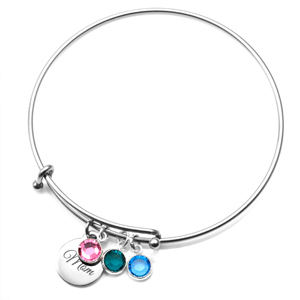 Personalized Birthstone Jewelry Charm Bracelet