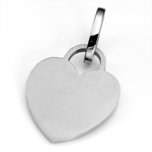MD Brushed Stainless Heart ID Tag for Purses, Pets, & More