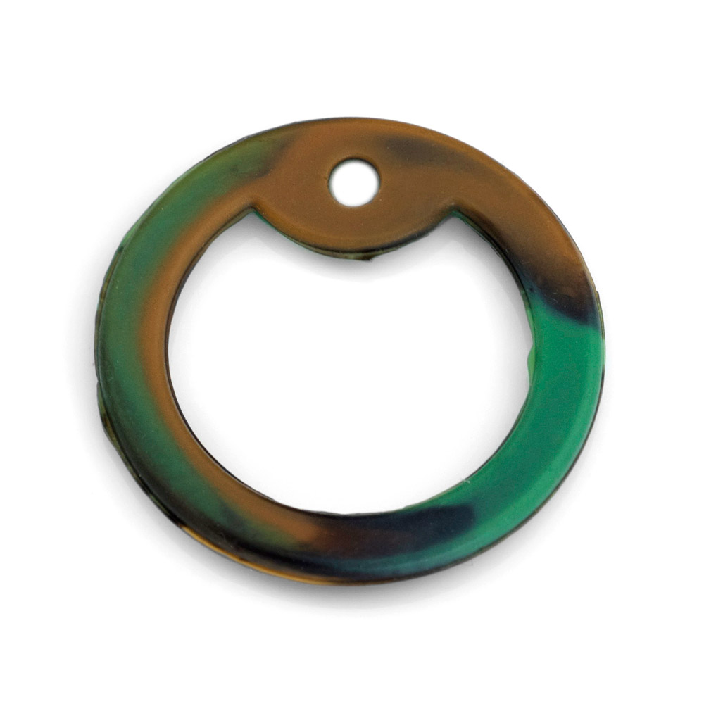 Woodland Camo Rubber Dog Tag Silencer