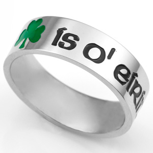 I Am From Ireland Engraved Stainless Ring Size 5