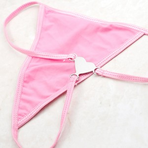 Small Pink G String & Monogrammed Stainless Heart