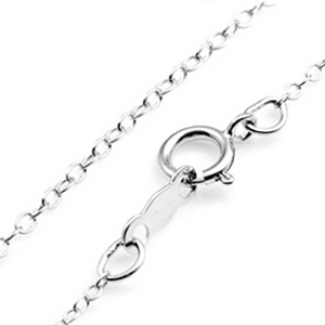 1mm Sterling Silver Cable Necklace 15 Inch